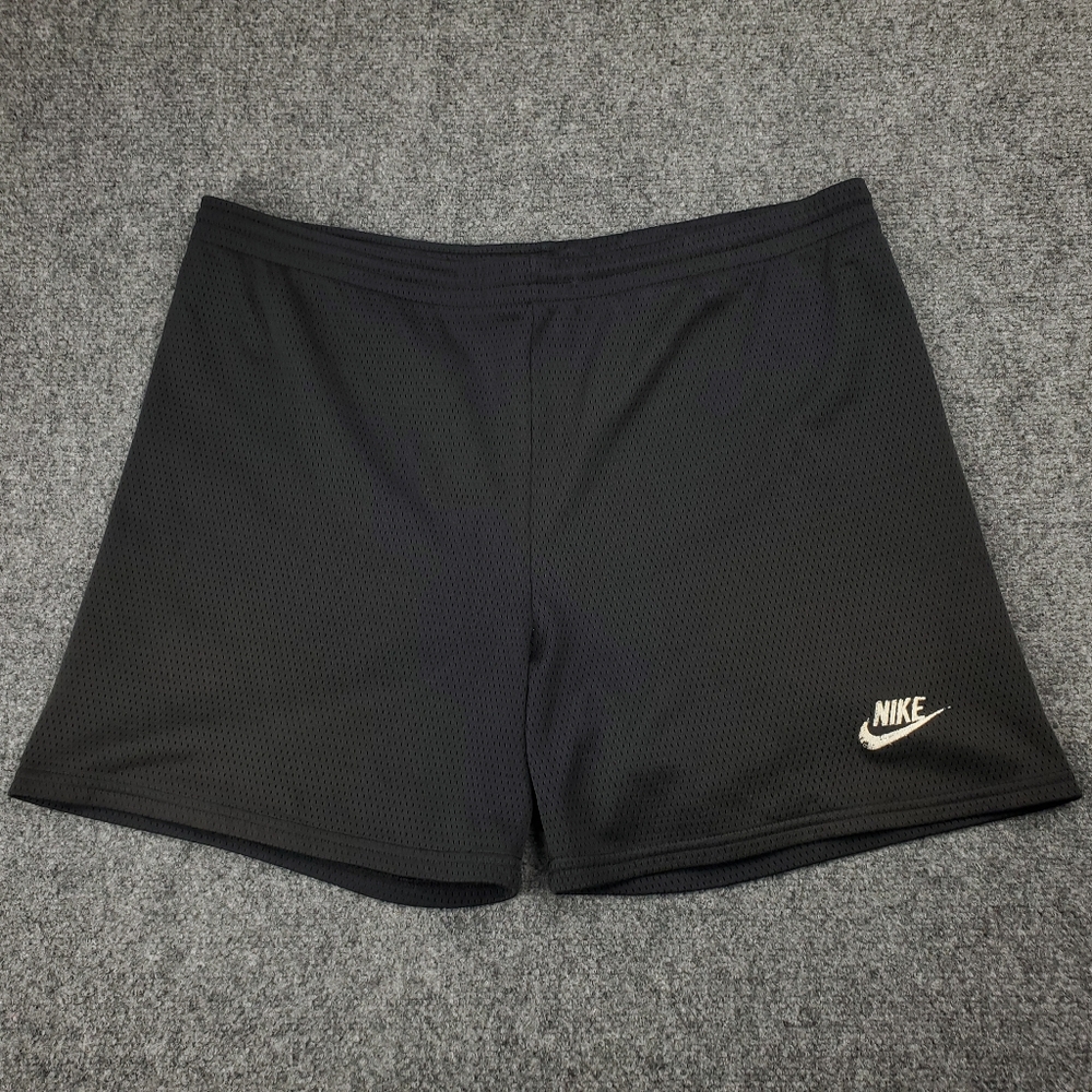 Vintags 80s 90s Nike Mesh Shorts Mens Large Athletic Gym Workout USA Made Black